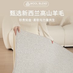 新西兰羊毛地毯客厅2025新款高级中古风耐脏易打理卧室地垫家用