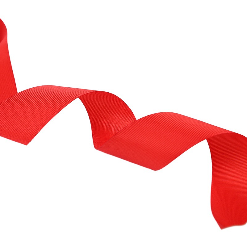 Cinta de hilo rojo directo de fábrica cinta de poliéster cuerda portátil accesorios de ropa cinta de embalaje en la tira de embalaje de borde de stock