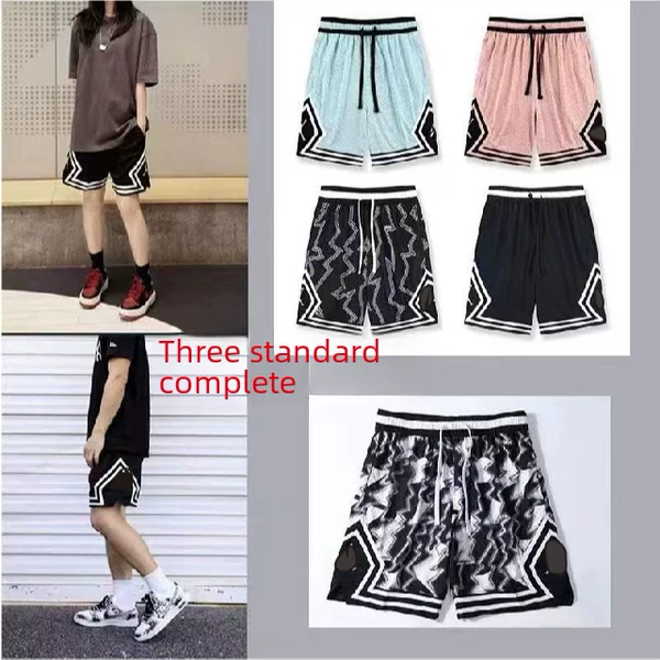 American Shorts Men's Aj Trapeze Basketball Pants Four-Quarter Pants Summer New Quick-Drying Sports Pants Loose Running Training Trend