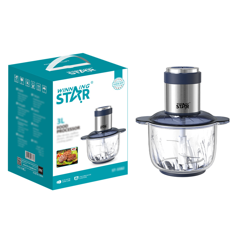 WinningStar cocina doméstica transfronteriza de cuatro cuchillas máquina de moler de carne picada eléctrica multifunción para mezclar