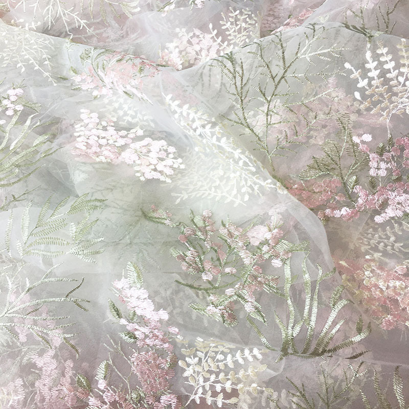 New Chinese Style Vest Sunshade Jacket Clothing Fabric Summer Heavy Industry Embroidery Thin Organza Embroidered Gauze