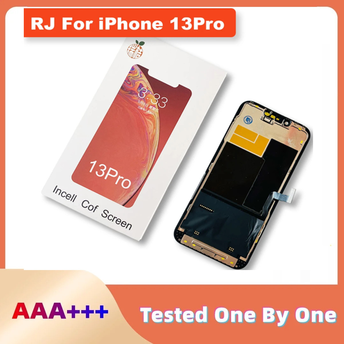 RJ INCELL para Apple iPhone X XS MAX 11 12 13 14 Pro Max conjunto de pantalla