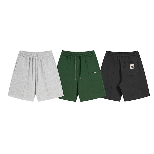 corteiz Alcatraz Street American Embroidery LOGO High Street Loose Men's and Women's fleece-lined Shorts Casual Shorts