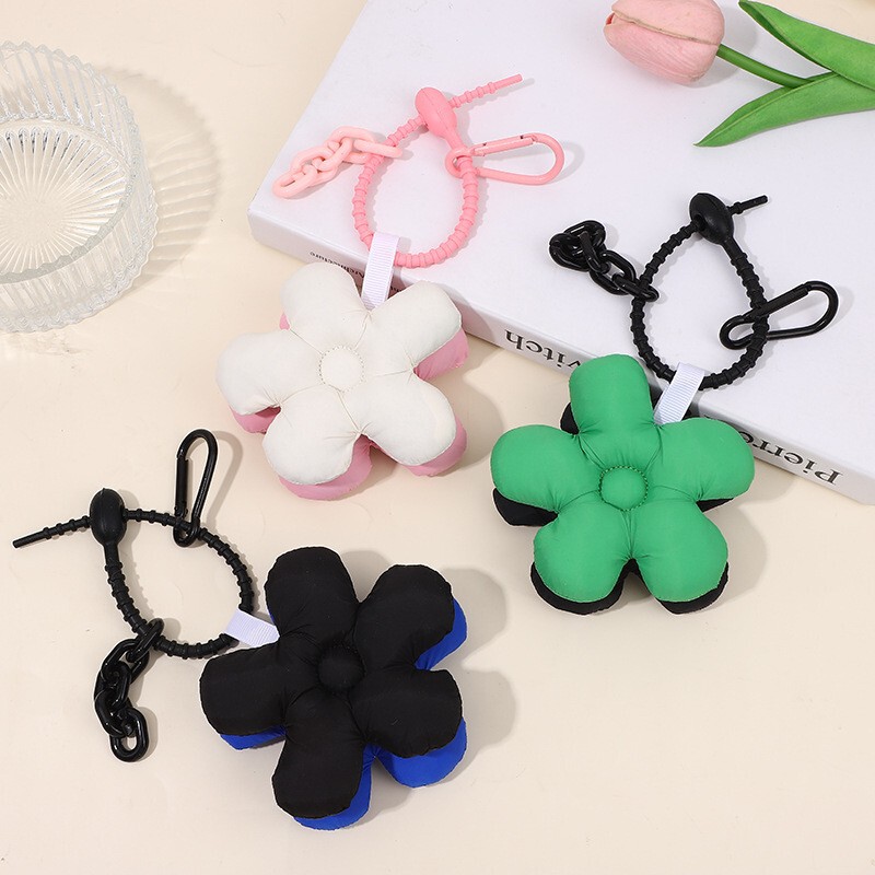 2色の5つの花のキーホルダーのペンダントDIY携帯の携帯の携帯のイヤホンのカバーのかわいい少女のカバンのペンダントのアクセサリー|undefined