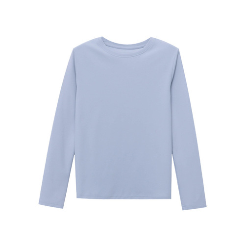 3th Morning Layered Superior Student Soft and Plump Skin-Friendly Hairy Crew Neck T-Shirt ZY2538