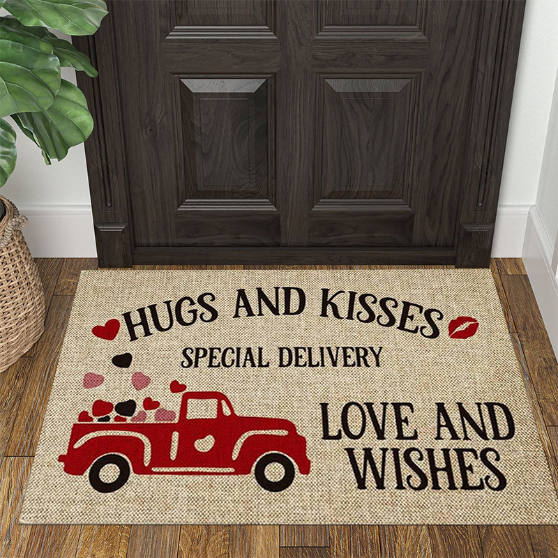 Transfronterizo europeo y americano Día de San Valentín alfombra sala de estar alfombra roja Festival festivo estera regalo alfombra de la boda