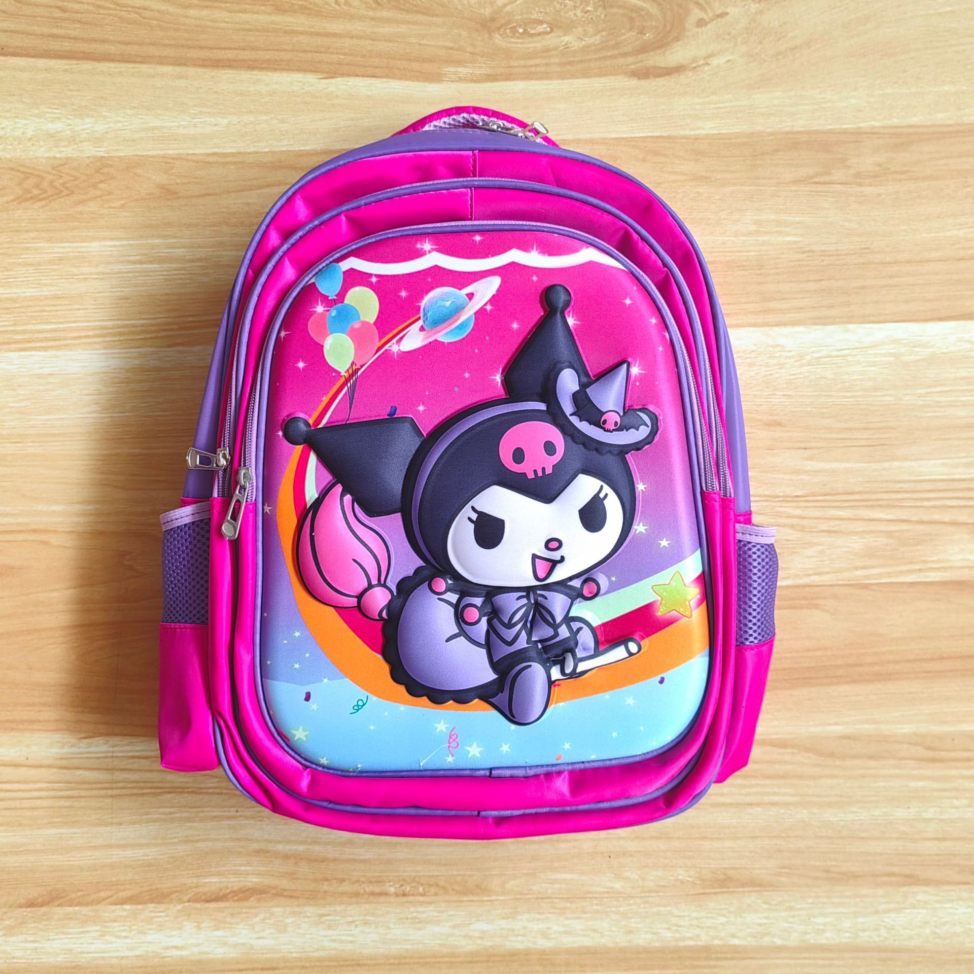 Nueva mochila escolar 3D de 16 pulgadas de gran capacidad, material de nailon, para niños y niñas de 1.º a 6.º grado.