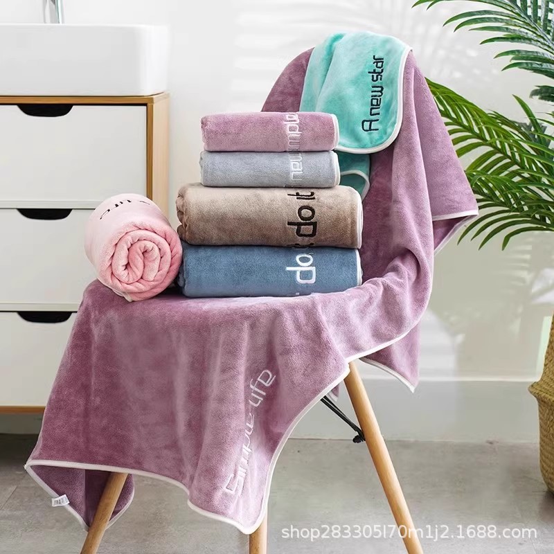 toalla de espesamiento sin cabello absorción de agua fácil de secar salón de belleza conjunto de toalla de baño pareja toalla de cabello seca de microfibra para el hogar