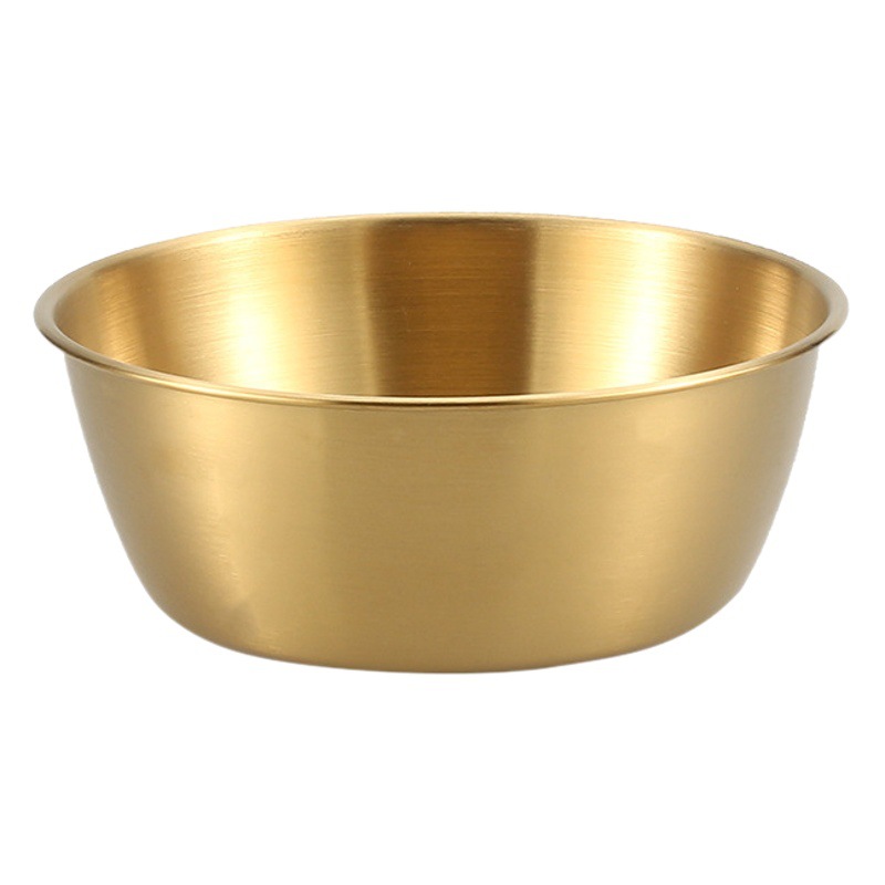 Korean-style 304 stainless steel rice wine bowl gold with handle hot cool wine bowl cooking snack bowl Western restaurant seasoning Bowl