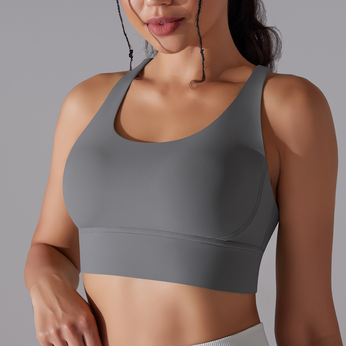 127g Weight Sleeveless Sleeve Length Nylon, Spandex Fabric Type Short Top Length Halter Crisscross Tank Tops Type Fitness, Yoga Occasion U Neck Neckline Solid Color Pattern Sports Style Sports Solid Color Nylon Spandex U Neck Active Tops Halter Crisscross Tank 170