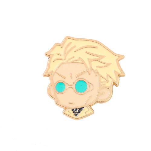 Anime Spell Return Peripheral Gojo Satoru Brooch Male Student Schoolbag Medal Accessory Cute Metal Badge Brooch