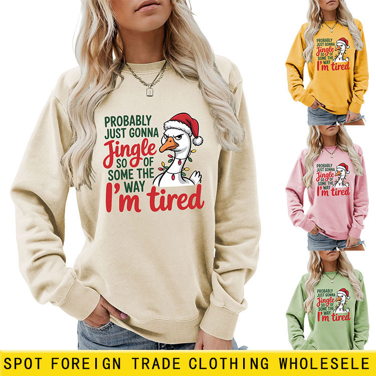 Unabhängige Website: Lustiges und süßes Damen-Sweatshirt „Probably Just Gona“ für Herbst/Winter_voghion.com