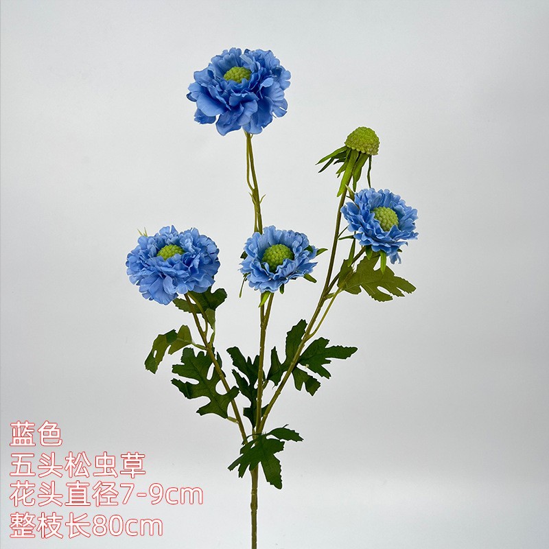 Flor azul cielo flor de bodas flor de seda flor de bodas flor de decoración de flor de vestíbulo flor de techo suave
