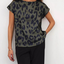 亚马逊新款花卉印花连袖衣速卖通WB连体袖圆领欧美风上衣女雪纺衫