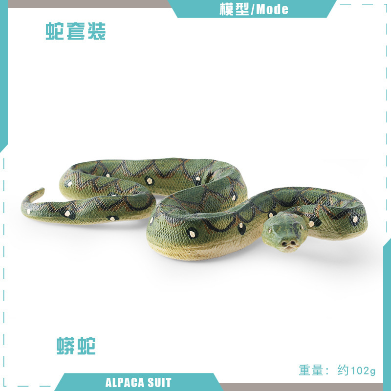 Transfronterizo de simulación anfibios reptiles Python modelo de serpientes de cascabel Cobra truco estático adornos de decoración de escritorio