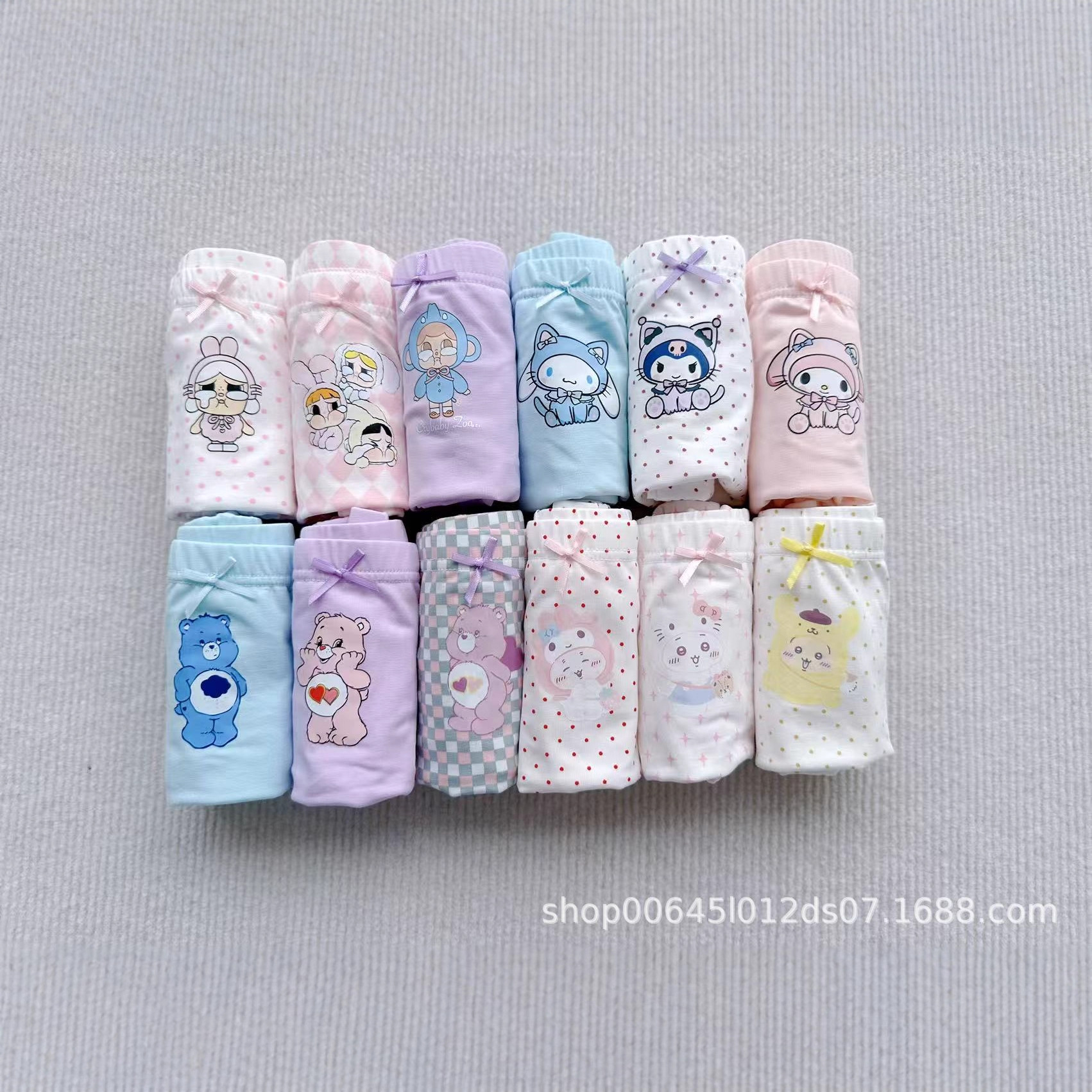 Sanrio Jiyikawa Crybaby Rainbow Bear European and American Girls Environmentally Friendly Cotton Big Children's Boxer Briefs One