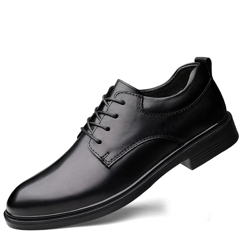 Демисезонная обувь для кожаных туфель, черный классический костюм, плюс размер