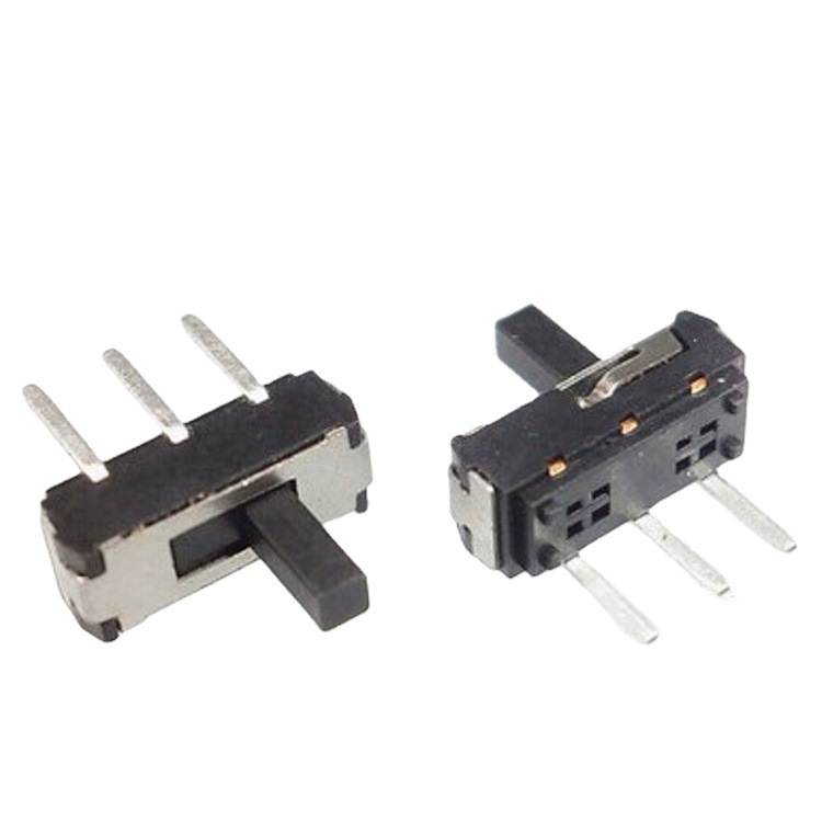 直插式迷你型拨动开关、插件超薄拨动开关、立式直插小滑动开关