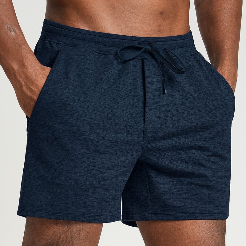 European and American Men's Sports Fitness Yoga Knitted Two-Color Shorts Outdoor Work Clothing Hiking Skin-Friendly Breathable Bottoms 1500