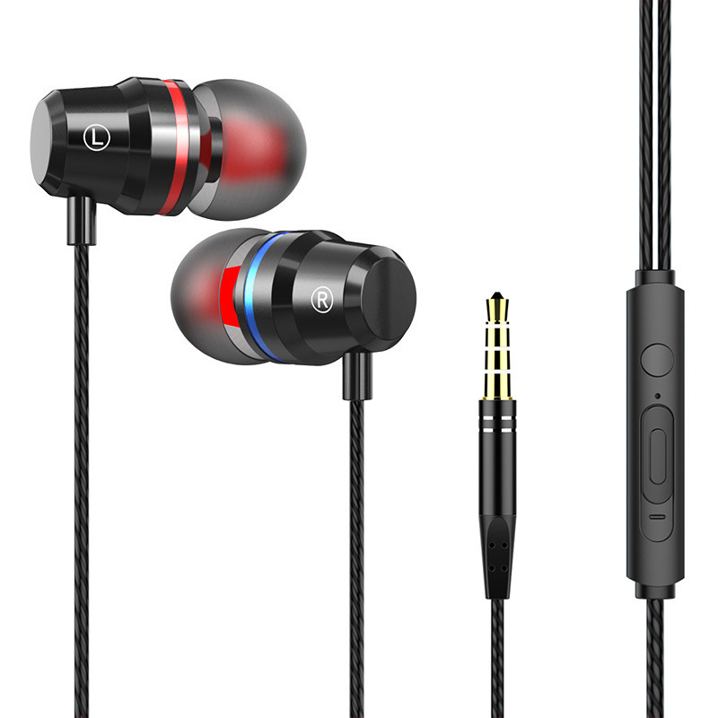 Auricular de doble bobina móvil en la oreja artefacto de juego de pollo adecuado para Apple Xiaomi teléfono móvil con cable auricular entrega de una pieza