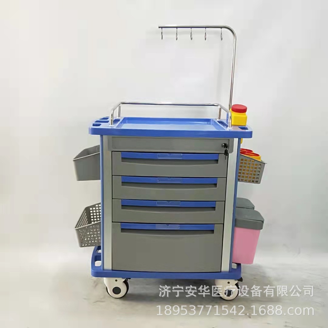 ABS多功能推车高配责任车打针点滴手术室重症护病房车急救治疗车