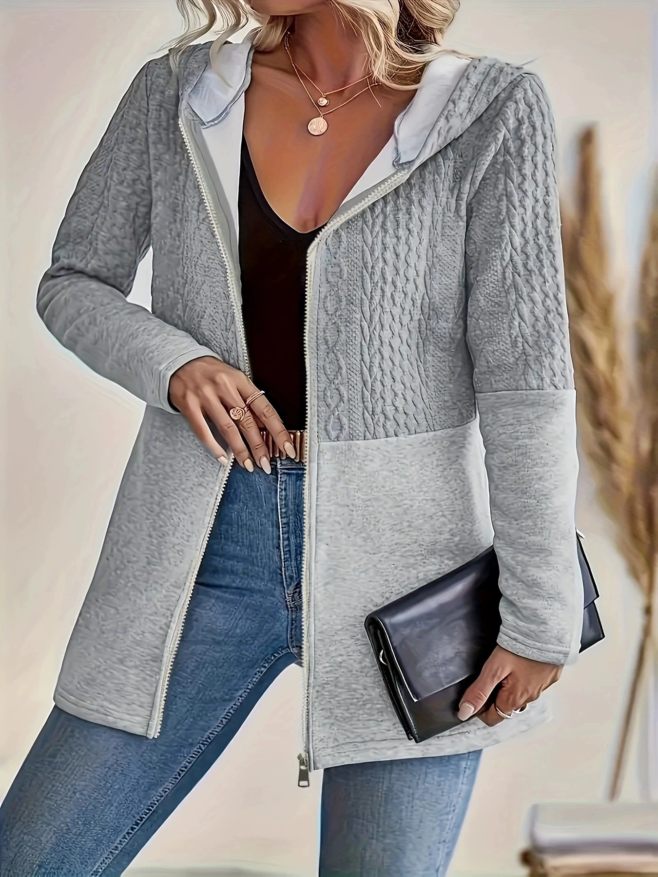 Демисезонная куртка, европейский стиль, oversized plus size, повседневная одежда
