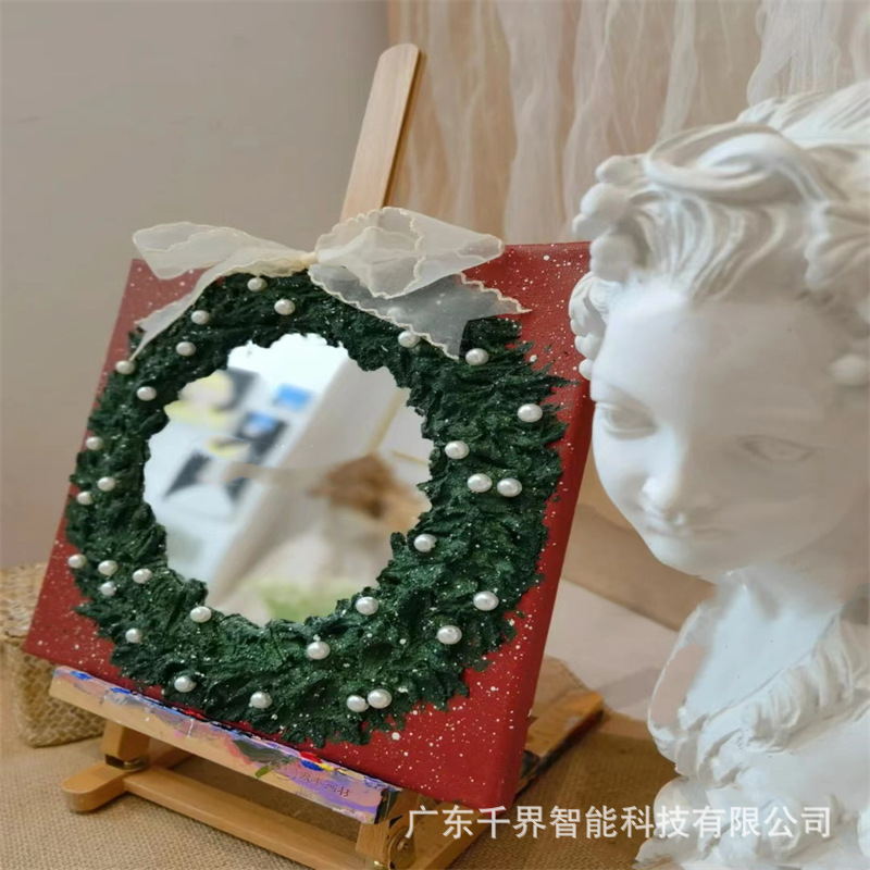 ins异形镜子镜片不规则波浪桌面梳妆镜拍照道具亚克力镜片加 工