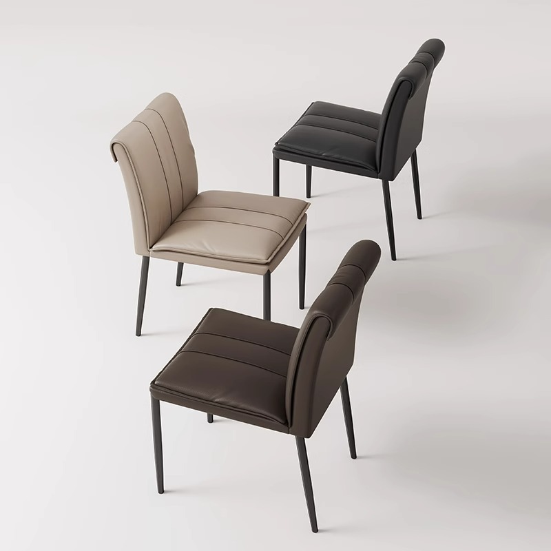 Silla de comedor para el hogar de lujo ligero italiano Silla de respaldo Silla de hotel de diseño Silla de comedor minimalista moderna