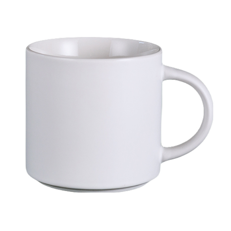 Transfronterizo de Amazon taza blanca taza de alto aspecto creativo Oficina taza de café pareja taza de agua Taza de cerámica