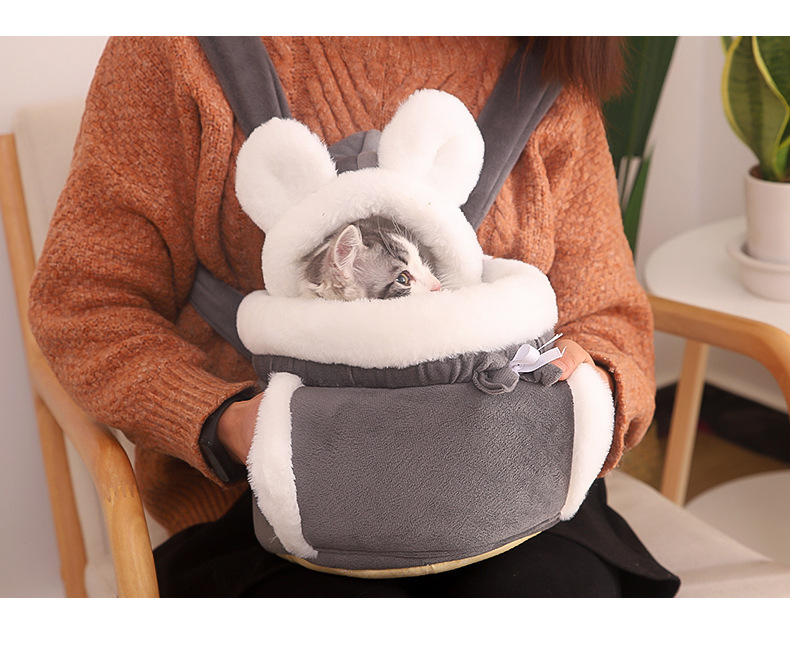 800g Weight Multicolor Baifeiya Factory Direct Sales Cute Fashion Velvet Christmas New Year Solid Color Contrast Binding Pets Backpack