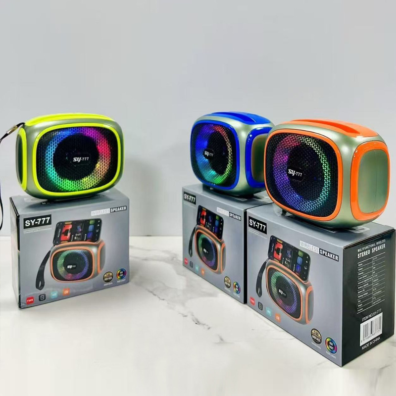 新款蓝牙音箱小钢炮大音量户外迷你插卡家用氛围灯桌面低音炮音响|undefined