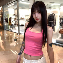 工字吊带背心女260克莫代尔辣妹性感内搭纯欲风紧身短款上衣外穿