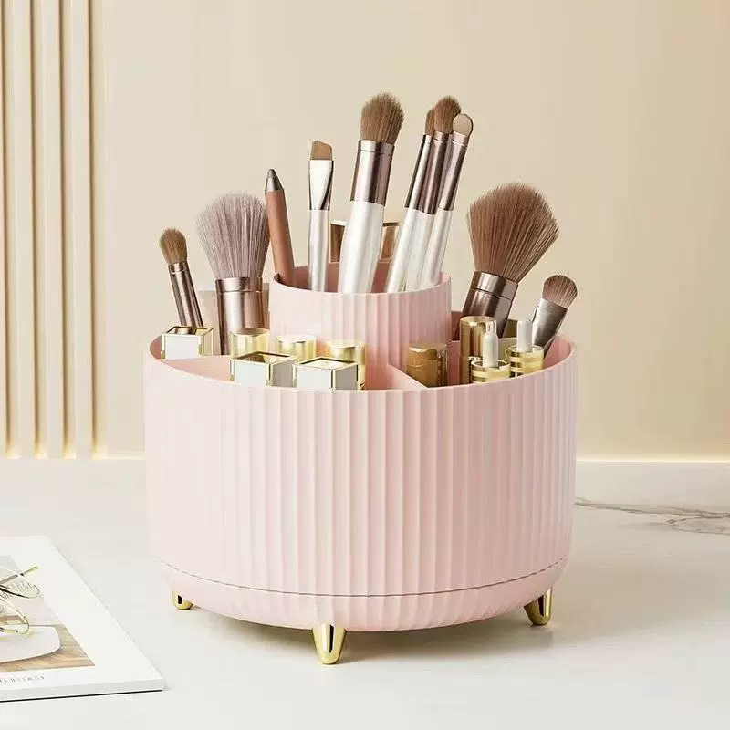 Rotating Makeup Organizer, tabletop cosmetic storage, multi-compartment, 15.2 cm