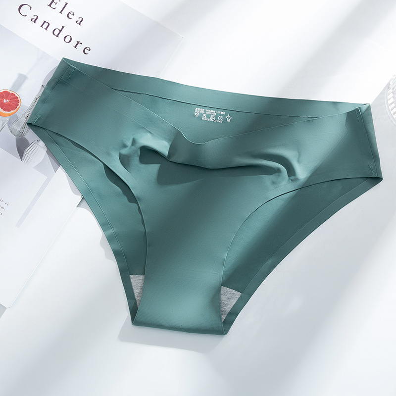 Nueva ropa interior de seda de hielo para mujer sin costuras de una pieza cómoda sin costuras transpirable sexy ropa interior de mujer de seda de hielo