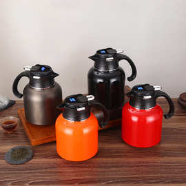 316不锈钢保温壶大容量茶水隔离温度显示咖啡壶家用焖烧茶保温壶