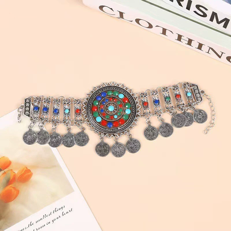 Экзотическое этнический стиль лба цепи серьги набор аксессуаров для рук тибетский богемный браслет путешествия украшения
