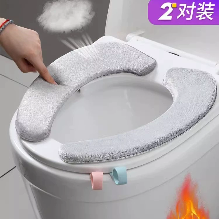 Накладка на сиденье унитаза для домашнего использования зимой, самоклеящаяся, универсальная водонепроницаемая зимняя подушка, новая модель 2025 года, утолщенное покрытие для унитаза.