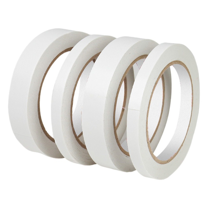 Blanco fuerte Oficina adhesivo de doble cara de alta viscosidad transparente fácil de rasgar papelería de papel adhesivo de doble cara cinta de aceite resistente a altas temperaturas