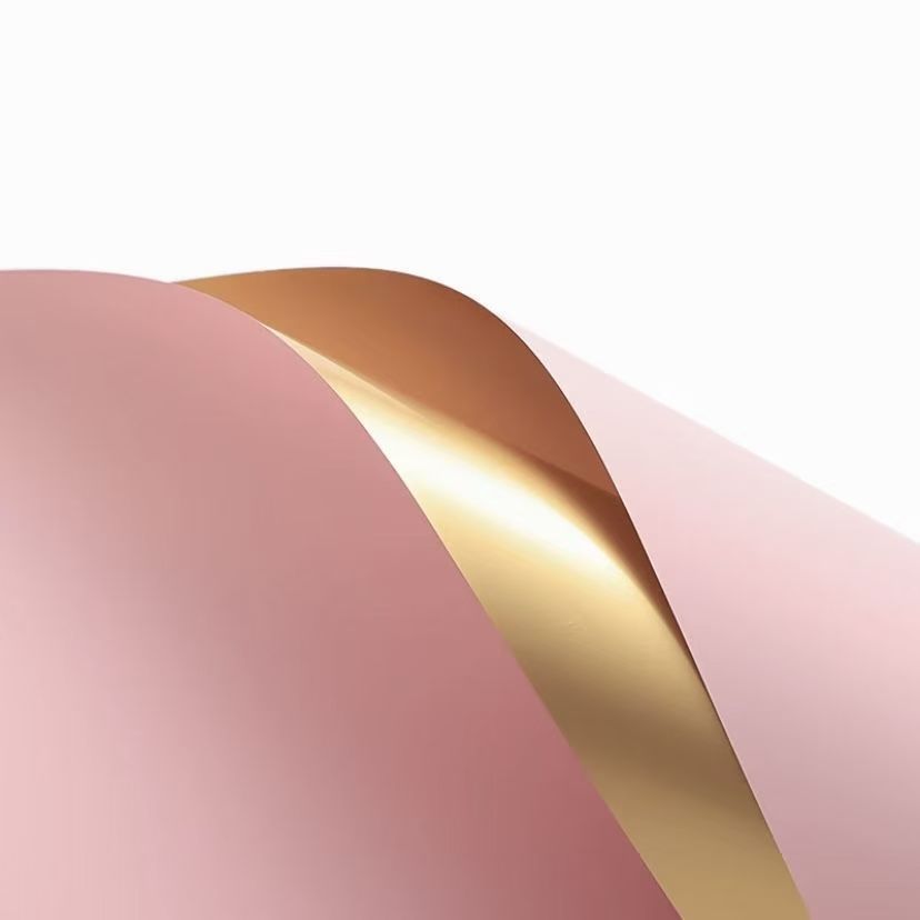 Papel de oro de doble cara de Corea impermeable flor material de papel de embalaje ramo floral coreano papel de oro de lujo de color oro