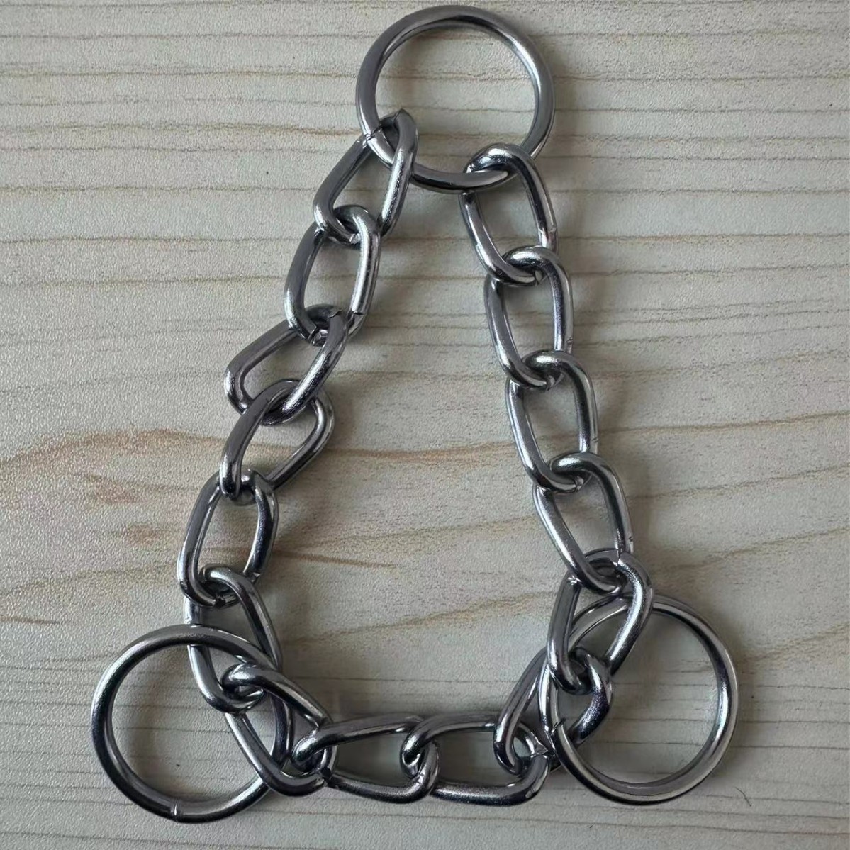 Collier pour chien en fer à trois anneaux et demi-P_voghion.com