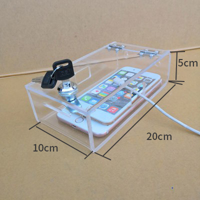 手机存放盒透明收纳盒保管箱员工寄存柜盒带锁有机玻璃储放柜批发