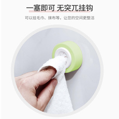 粘鈎掛鈎免打孔毛巾掛鈎浴室衛生間夾子壁掛式毛巾塞收納抹布神器
