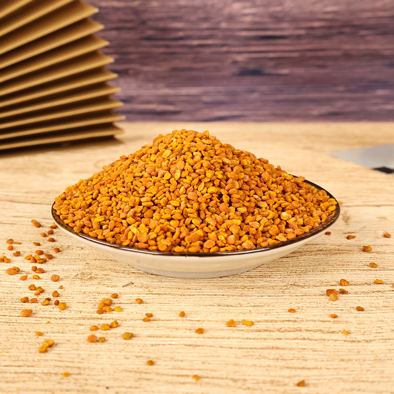 The Tea Pollen Has Been Sifted and Selected for Supply. Edible Unbroken Bee Pollen Particles Are Plump Bee Pollen