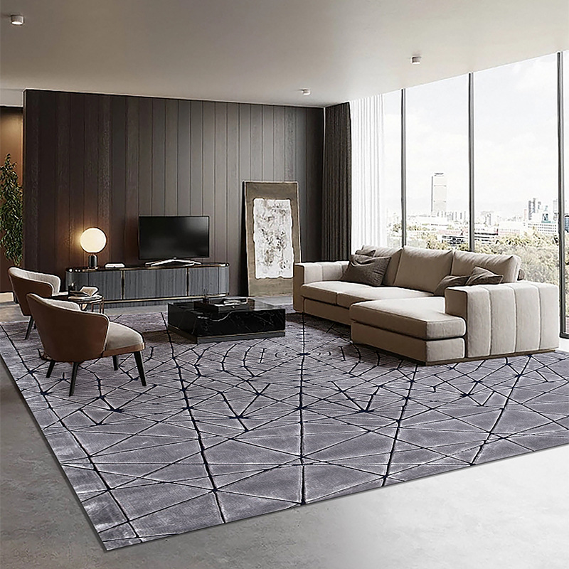 Fábrica de fuente de alfombra de lana de alta gama hotel sala de estar hecha a mano fácil de cuidar dormitorio gran área personalizada