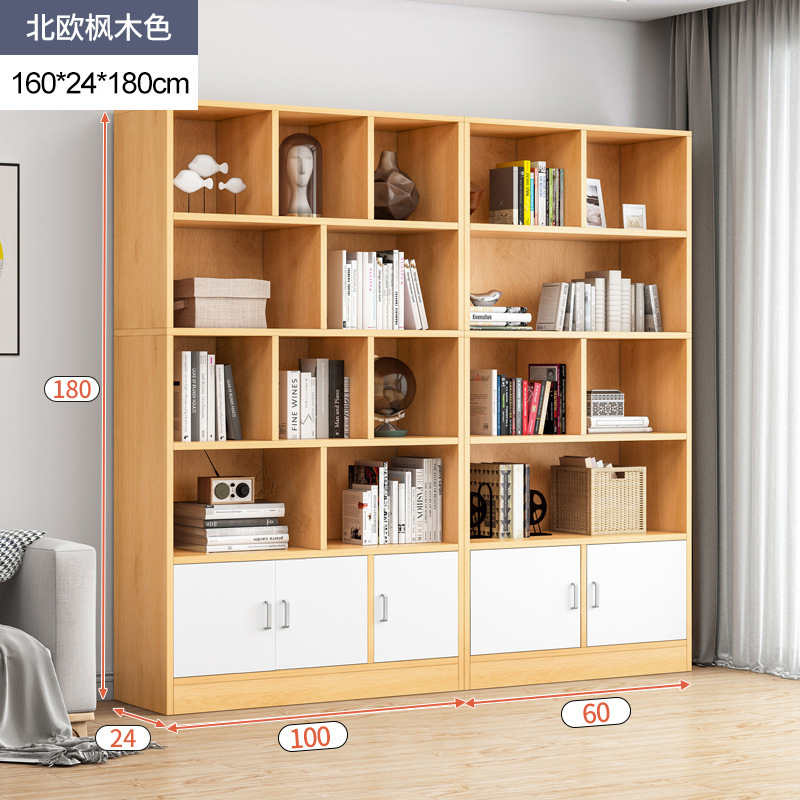 Estantería simple de piso a techo contra la pared Estante de sala de estar Estante de almacenamiento en capas Gabinete de almacenamiento integrado Estante simple para libros domésticos