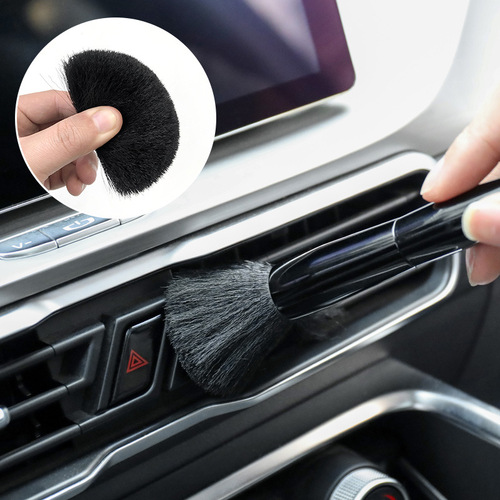 2-piece set of multifunctional car air conditioning outlet cleaning brush, central control interior gap nylon soft bristle detail brush