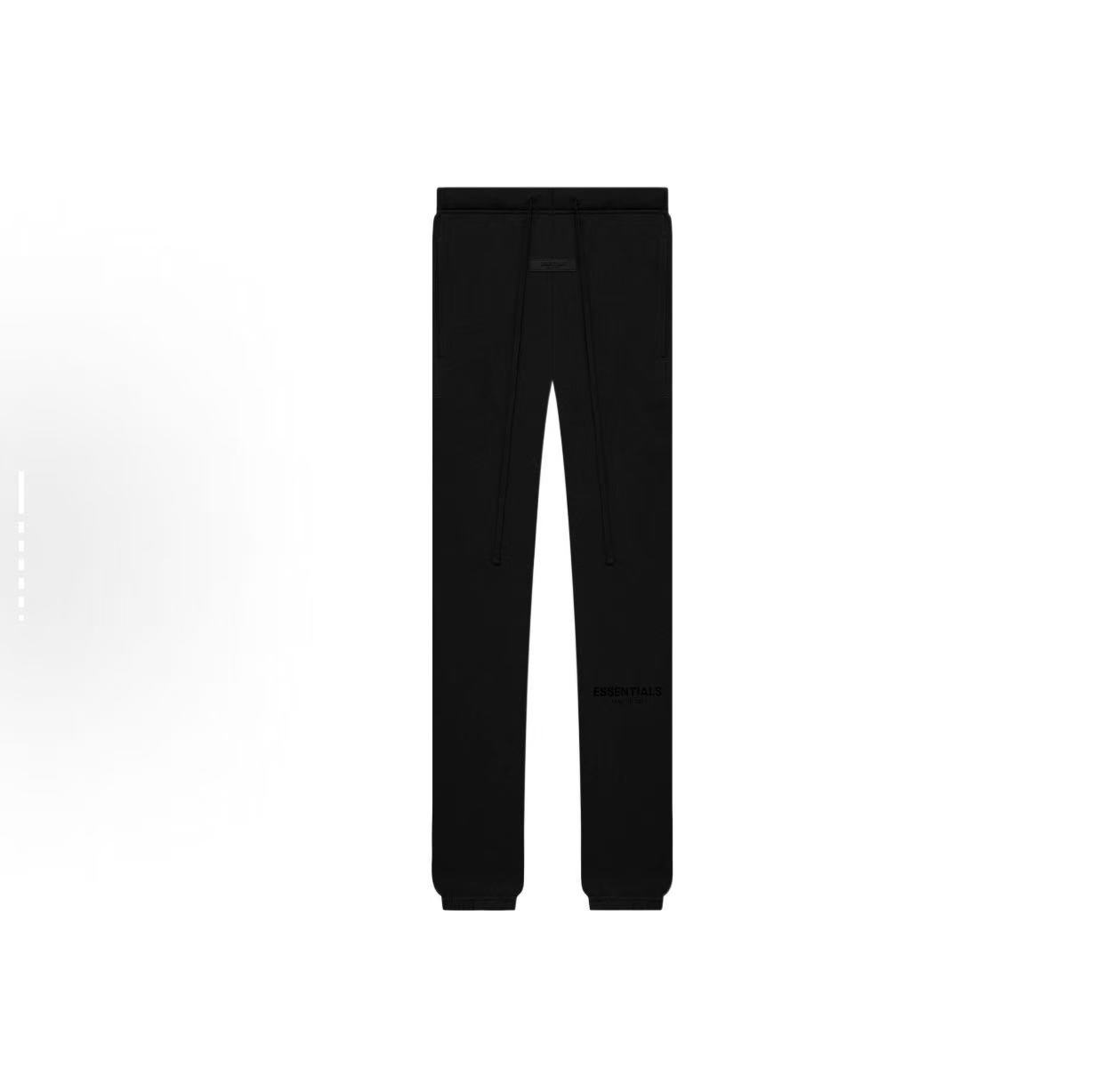 Fear of God Essentials Sweatpants Flocked Logo Black