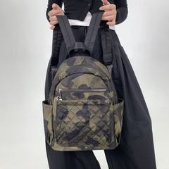 跨境专供女士时尚个性衍缝菱格双肩包大容量复古绣线休闲背包