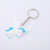 Cartoon keychain PVC, rainbow pendant from soft rubber, accessory with accessories, Amazon, unicorn
