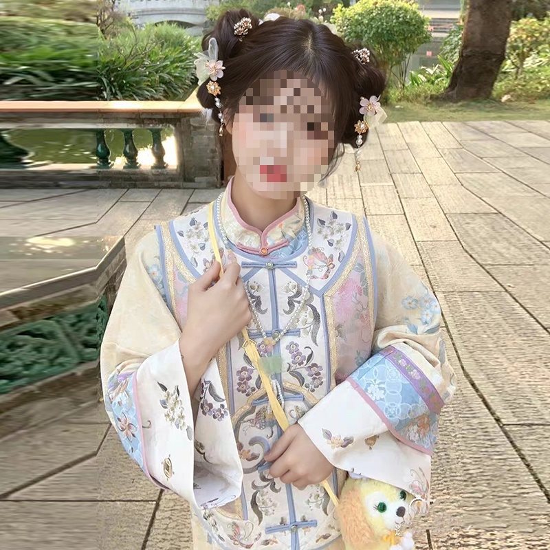 清朝宫廷服装满族服饰旗装格格装晚清刺绣清汉女装清代汉服套装秋